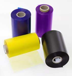 Ink ribbons for paper labels