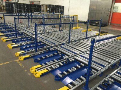 Pallet roller tracks