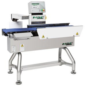 Checkweigh with a drop from the line