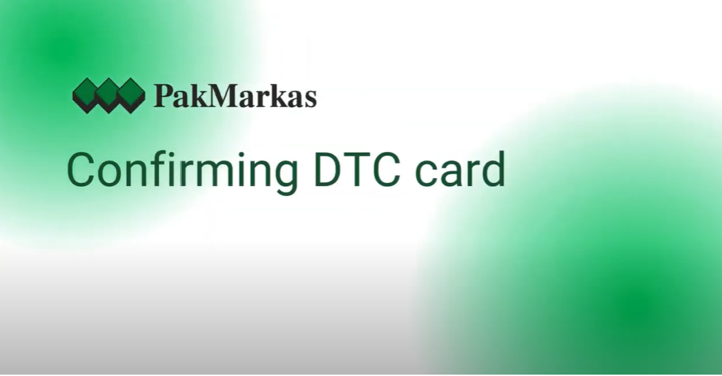 Ordering labels.Confirming DTC card