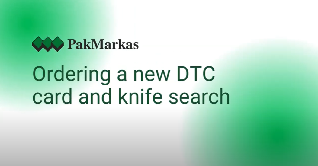 Creating a new DTC card and knife search.