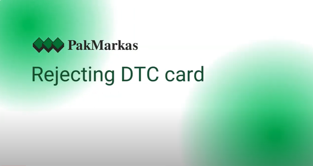 Ordering labels. Rejecting DTC card.